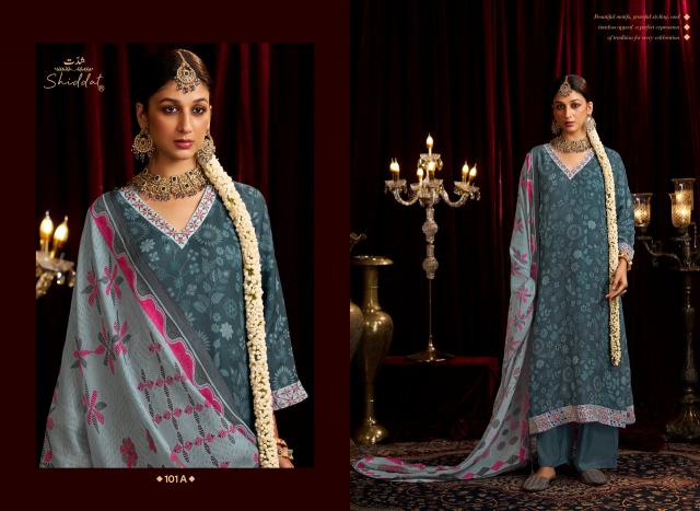 Shiddat bell rose 101 dress material wholesale price in bangalore